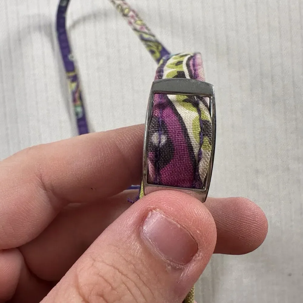 Vera Bradley Purple Floral Paisley Small Hipster Crossbody Purse~Snap/Zip